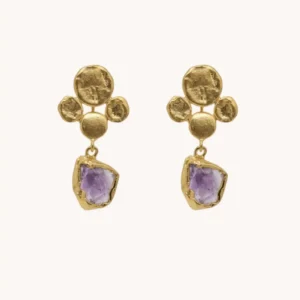 Amethyst Petal Earrings
