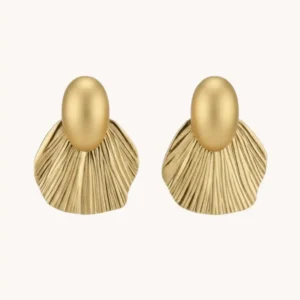 Textured Gold- Tone Earrings