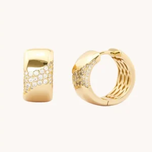 Signature Gold-Plated Pavé Hoops