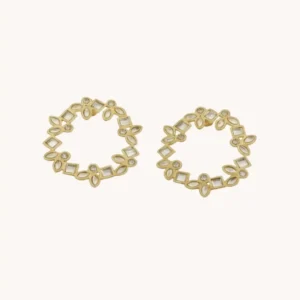 Celestial Mirror Circle Earrings