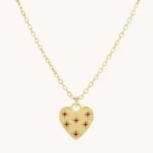 Pink Love Heart Necklace