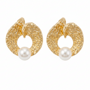 Golden Tide Pearl Earrings